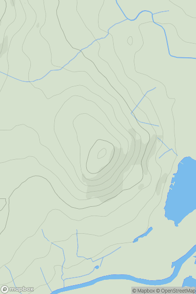 Thumbnail image for Bryniau [Barmouth to Betws-y-Coed and Bala] showing contour plot for surrounding peak